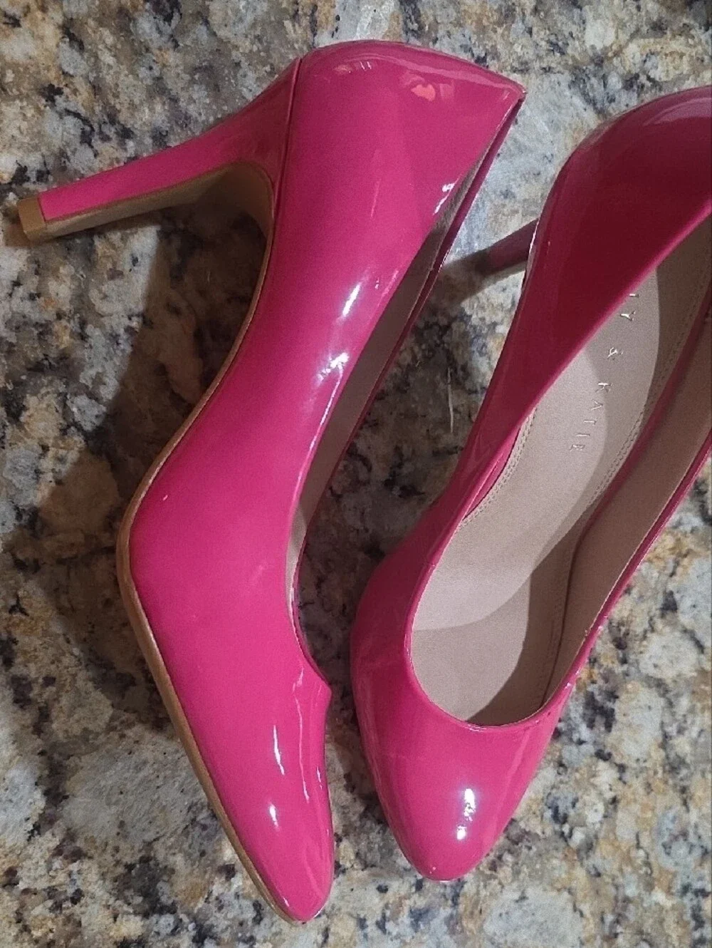 Kelly & Katie Hot Pink Patent Pointed-Toe Pumps